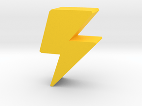 Game Piece Lightning Bolt in Yellow Processed Versatile Plastic