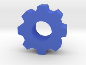 Game Piece Gear in Blue Processed Versatile Plastic