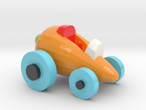Carrot Car 4 in Glossy Full Color Sandstone