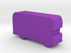 Game Piece, Double-decker Bus in Purple Processed Versatile Plastic