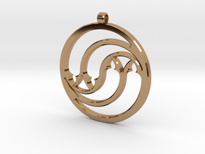 Pendant Tranquille in Polished Brass: Medium