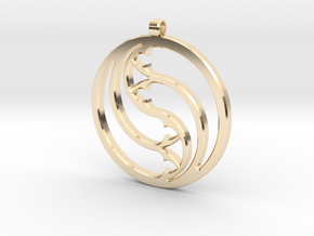 Pendant Tranquille in 14k Gold Plated Brass: Large