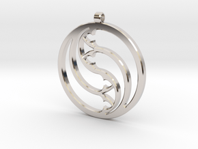 Pendant Tranquille in Rhodium Plated Brass: Large