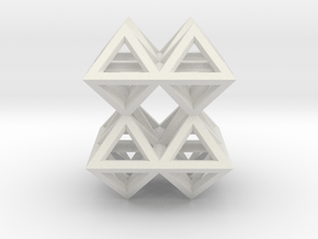 88 Pendant. Perfect Pyramid Structure. in White Natural Versatile Plastic