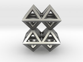 88 Pendant. Perfect Pyramid Structure. in Natural Silver