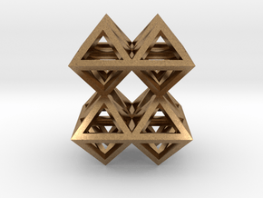 88 Pendant. Perfect Pyramid Structure. in Natural Brass
