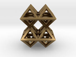 88 Pendant. Perfect Pyramid Structure. in Natural Bronze