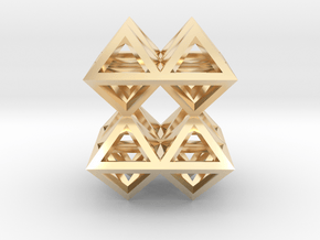 88 Pendant. Perfect Pyramid Structure. in 14K Yellow Gold