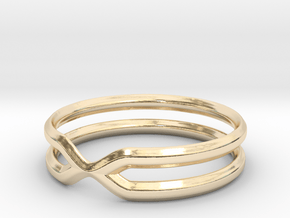 Double Ring in 14K Yellow Gold: 7.5 / 55.5