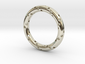 Spiral Ring "Cinderella" in 14k White Gold: 6 / 51.5