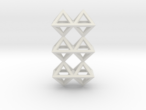 12 Pendant. Perfect Pyramid Structure. in White Natural Versatile Plastic