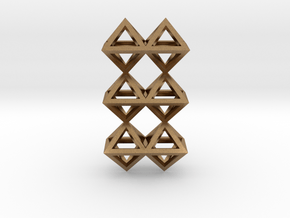 12 Pendant. Perfect Pyramid Structure. in Natural Brass