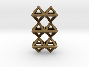 12 Pendant. Perfect Pyramid Structure. in Natural Bronze