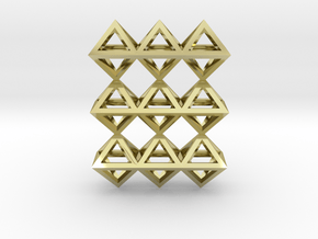 18 Pendant. Perfect Pyramid Structure. in 18k Gold Plated Brass