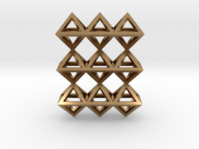 18 Pendant. Perfect Pyramid Structure. in Natural Brass