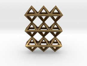 18 Pendant. Perfect Pyramid Structure. in Natural Bronze