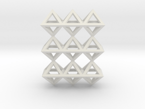 18 Pendant. Perfect Pyramid Structure. in White Natural Versatile Plastic