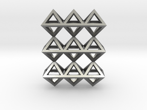 18 Pendant. Perfect Pyramid Structure. in Natural Silver