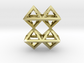 8 Pendant. Perfect Pyramid Structure. in 18k Gold Plated Brass