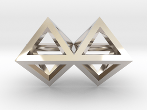 4 Pendant. Perfect Pyramid Structure. in Platinum