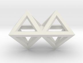 4 Pendant. Perfect Pyramid Structure. in White Natural Versatile Plastic
