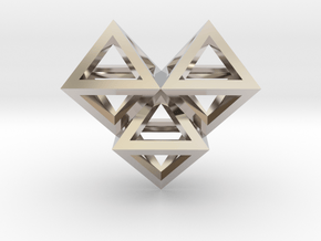 V6 Pendant. Perfect Pyramid Structure. in Platinum