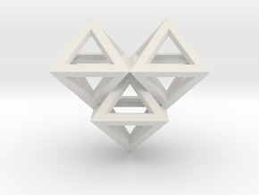 V6 Pendant. Perfect Pyramid Structure. in White Natural Versatile Plastic