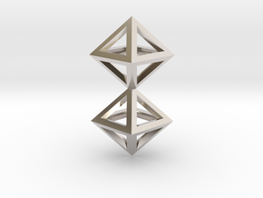 S4 Pendant. Perfect Pyramid Structure. in Platinum