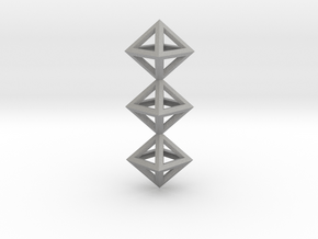 I Letter Pendant. Perfect Pyramid Structure. in Aluminum