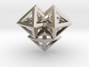 V8 Pendant. Perfect Pyramid Structure. in Platinum