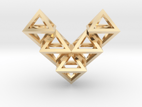 V10 Pendant. Perfect Pyramid Structure. in 14K Yellow Gold