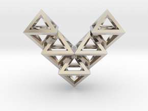 V10 Pendant. Perfect Pyramid Structure. in Platinum