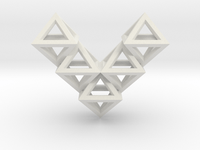 V10 Pendant. Perfect Pyramid Structure. in White Natural Versatile Plastic