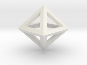 S2 Pendant. Perfect Pyramid Structure. in White Natural Versatile Plastic