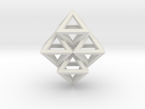 R8 Pendant. Perfect Pyramid Structure. in White Natural Versatile Plastic