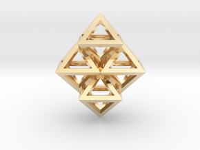 R8 Pendant. Perfect Pyramid Structure. in 14K Yellow Gold