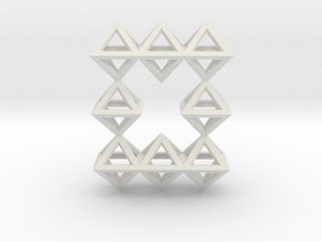 O Letter Pendant. All Alphabet on demand. in White Natural Versatile Plastic