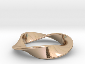 Moebius Strip Pendant (1.5 turns) in 14k Rose Gold