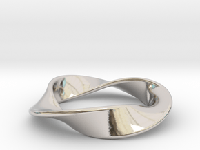 Moebius Strip Pendant (1.5 turns) in Platinum