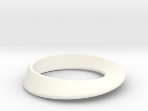 Moebius Strip pendant in White Processed Versatile Plastic