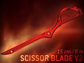 Scissor Blade v2 - Kill La Kill in Red Processed Versatile Plastic