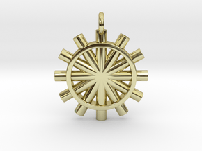 Suspension of the Sun  in 18k Gold Plated Brass