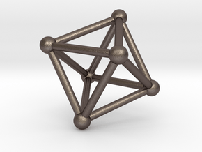 UNIVERSO Octahedron 28mm in Polished Bronzed Silver Steel