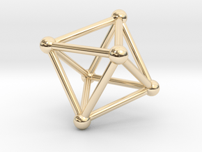 UNIVERSO Octahedron 28mm in 14K Yellow Gold