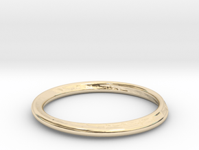 Ring Mobius facet in 14k Gold Plated Brass: 9.75 / 60.875