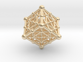 UNIVERSO Cube 40mm in 14k Gold Plated Brass