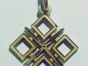 Makosh slavic simbol (Mother's amulet) in 14K Yellow Gold