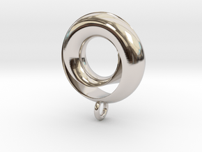 Negative Möbius Pendant in Platinum