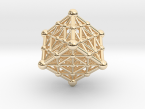 UNIVERSO Cube 58mm in 14k Gold Plated Brass