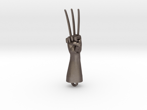 Logan Wolverine claws pendant in Polished Bronzed Silver Steel